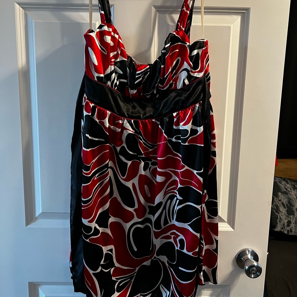 Lightweight satin mini dress